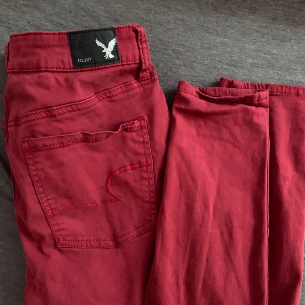AE red Skinny jeggings